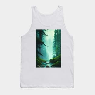 Heart Warming Forest River Landscape Tank Top